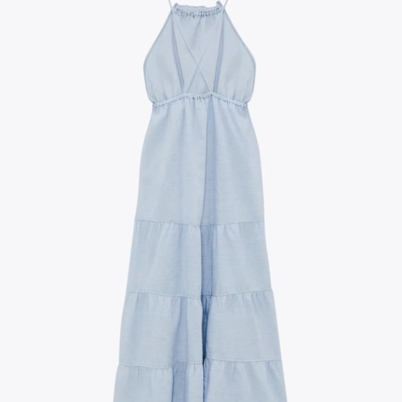 Zara Linen Blend Midi Dress - Picture 4 of 5